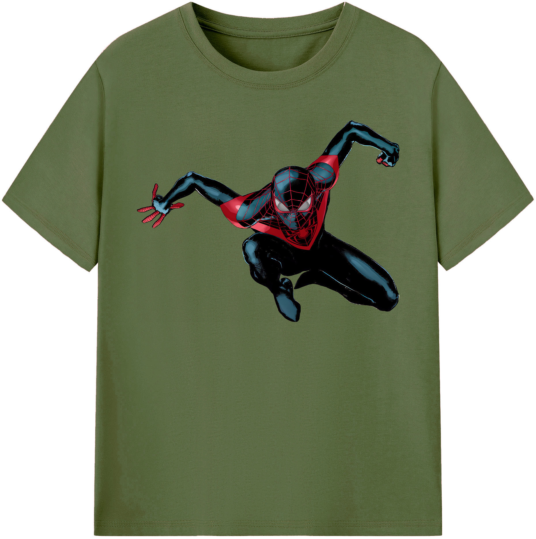 （画像用） Spider Man スパイダーマン 綿100％半袖Tシャツ（フロントプリント）